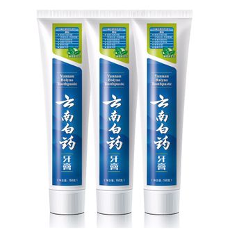 云南白药  牙膏 清新口气薄荷清爽型150gx3支