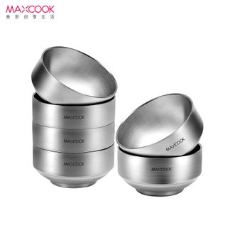 美厨（MAXCOOK）  正品304不锈钢碗6只装隔热防烫汤碗M-CWA612