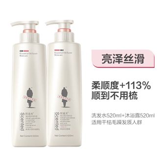 阿道夫（ADOLPH）  洗发水沐浴露套装 亮泽丝滑洗发水520ml+青春记忆沐浴露520ml