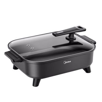 美的/Midea  方形扩容锅体不溢锅 一体压制锅身 8L 电火锅旋钮式操控方式