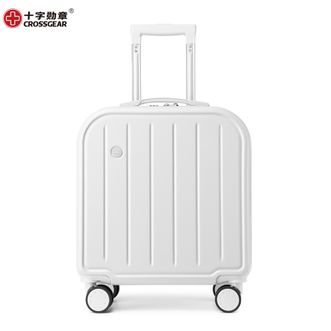 十字勋章/CROSSGEAR  瑞士行李箱18英寸登机箱男女商务旅行箱小型拉杆箱轻盈便携密码箱 白色 18寸 GFG03921018E