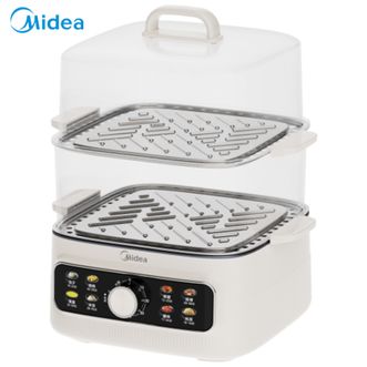 美的/Midea  电蒸锅  10.8L家用智能电煮锅蒸锅多功能锅不锈钢材质3层大容量速出蒸汽 上蒸下煮 不粘涂层  ZGE2323HT22