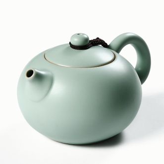 一品仟堂  汝窑茶壶陶瓷泡茶壶可养开片西施壶家用过滤壶功夫茶具 西施壶200ml