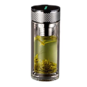富光（FUGUANG）  玻璃杯双层新款商务隔热水杯360ml