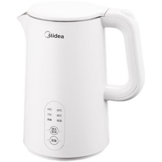 美的（Midea）电水壶热水壶烧水壶开水壶304不锈钢1.5L侧显温度智能断电SH15X301