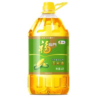 福临门  非转基因压榨玉米油4L家用食用油清淡营养优选胚芽zb