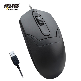 雷摄  M510 办公有线鼠标USB  1.35m有线  经典黑