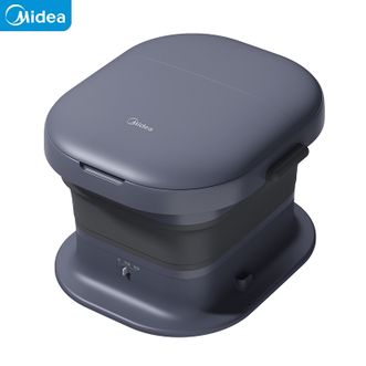 美的/Midea  足浴盆 泡脚桶折叠恒温加热足浴盆按摩便携泡脚盆洗脚盆 礼物送长辈 深海蓝