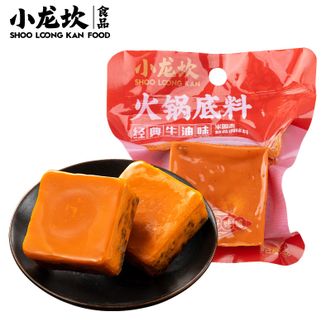 小龙坎/SHOO LOONG KAN  四川火锅底料 红汤牛油80g*5【单颗装】家用牛油麻辣香辣炒菜红烧小包装