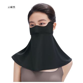 蕉下/BENEUNDER  凉感护颈防晒口罩AL34024云碳黑 防晒口罩女防晒面罩防紫外线【升级凉感】