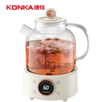 康佳/Konka  养生壶全玻璃1.2L容量煮茶壶办公室花茶壶烧水炖煮壶煮茶器