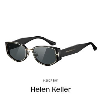 海伦凯勒（Helen Keller）   26年新款太阳镜潮流猫眼板材墨镜H2807