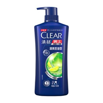 清扬  男士去屑洗发水 清爽控油型720g 青柠洗发露 1瓶