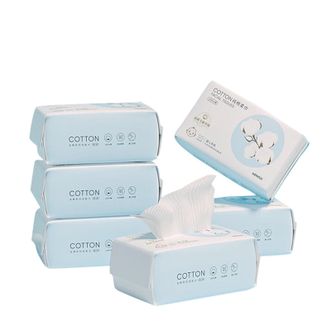 名创优品/MINISO  全棉系列洗脸巾(婴儿款120抽)*12包 蓝色包装