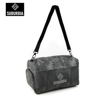 思博亚/SUBURBIA  健身包 双面单肩斜挎包 大容量训练包 黑色-绿色【双面包】