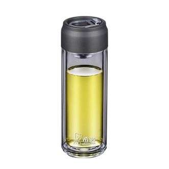 希诺（heenoor）  双层隔热玻璃杯  XN-6776  富贵灰