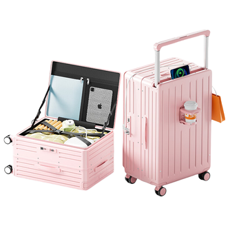 锐承（Ruicheng）  深仓侧开行李箱 坚固美观箱体 防爆拉链920-20寸 粉