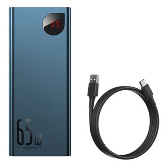 倍思（Baseus）数显双向快充20000毫安65W移动电源  苹果笔记本手机通用
