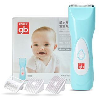 好孩子gb 婴儿理发器 低噪防水充电宝宝剃发器 儿童理发器 新生儿理发 电推剪发器 天蓝