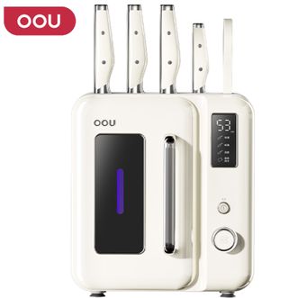 OOU  大白熊抗菌分区消毒钛刀套装 厨房全套刀具健康抗菌钛刀套装