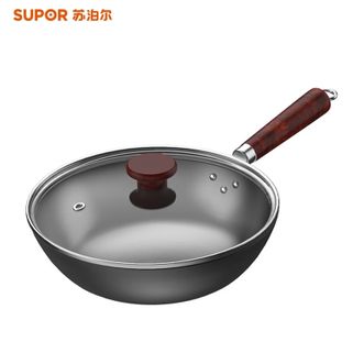 苏泊尔（SUPOR）  厨尚无涂层32cm精铁锅 家用少油烟炒锅煎炒锅爆炒锅炒菜锅