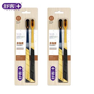 舒客  多维炭金炫洁牙刷 炭丝 4支