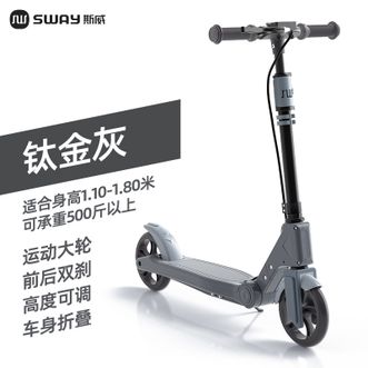 斯威（SWAY）  灰色手刹折叠车两轮代步车新款滑板车