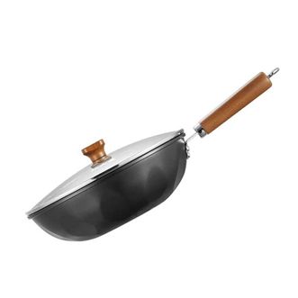 炊大皇  臻钻铁炒锅32cm（带盖）CG32ZZT