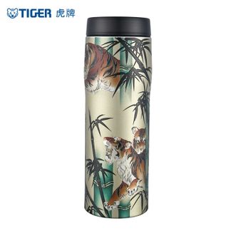 虎牌（TIGER）   保温杯MJX-B048 不锈钢保温杯原装进口男女水杯480ml MJX-B048-竹林之虎(YT)
