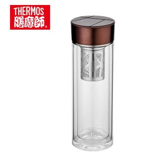 膳魔师（THERMOS）  双层玻璃杯 高硼硅水杯 茶水分离茶杯带茶漏（TCGD-400）