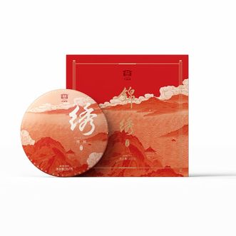 大益  锦绣岁礼普洱熟茶茶饼357g 可长期保存家庭自饮送长辈 礼盒装
