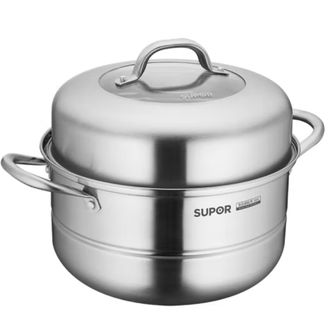 苏泊尔（SUPOR）  好帮手不锈钢双层蒸锅家用厨用锅具VZ26BS03 （SUPOR）