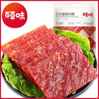 百草味 休闲零食 白芝麻猪肉脯100g*1袋