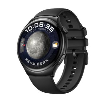 华为/Huawei  WATCH 4 智能手表 幻月黑 黑色氟橡胶表带