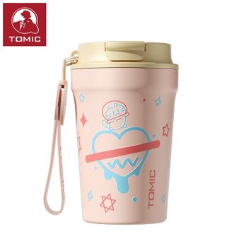 特美刻（TOMIC）  保温杯学生咖啡杯女高颜值水杯便捷办公室女车载水杯 粉色星球340ml