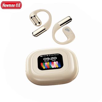 纽曼（Newmine）  蓝牙耳机CT15【耀金】无线挂耳Ai同声传译多语种骨传导概念运动降噪自带内存卡长续航 【新款顶配丨Ai翻译】