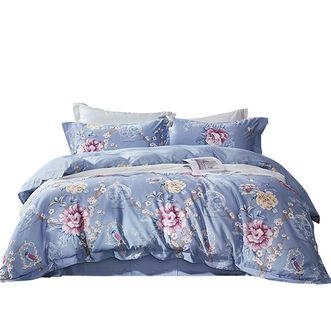 富安娜/Fuanna 纯棉四件套-柳若浮烟203*229cm 富安娜/Fuanna 纯棉四件套-柳若浮烟203*229cm