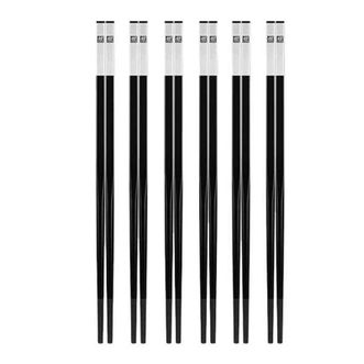 双立人（ZWILLING）  合金筷6双装家用防滑高档304不锈钢筷子厨房餐具夹菜筷