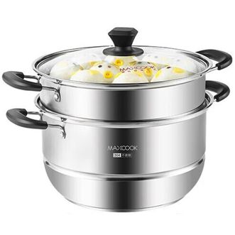 美厨（MAXCOOK）  双层蒸锅36CM不锈钢蒸煮锅高拱盖加厚复合底汤蒸锅汤锅炖锅多功能锅燃气炉电磁炉通用MCZ1543