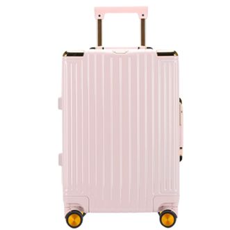 银座  行李箱铝框结实耐用20吋轻奢商务出差登机箱  A-9890K水晶粉