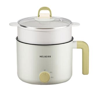 美菱/MELNG  多功能学生宿舍小锅泡面锅电火锅煎涮一体锅 1.2L MT-DY12309Z-带蒸屉