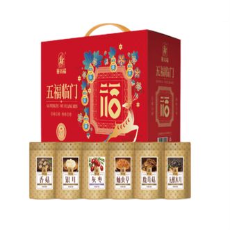 塞翁福  五福临门干货礼盒215g 香菇银耳蛹虫草鹿茸菇木耳