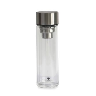 怡乐雅  双层茶水分离玻璃杯隔热茶杯高档商务水杯 透明350ml YLYS-C3
