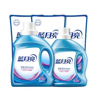 蓝月亮  洗衣液2000g1瓶 +1000g1瓶+500g3袋  实惠组合装  轻松解决衣服污渍难题