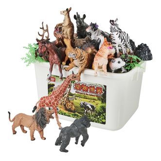 贝恩施/BEIENS  儿童仿真野生动物模型动物世界早教启蒙认知宝宝玩具-36件套30859