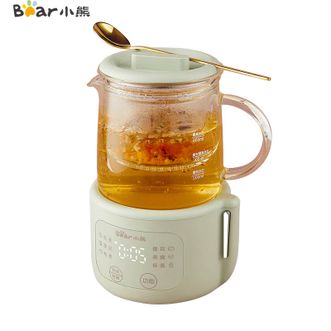 小熊/Bear  养生壶0.4L容量 全玻璃养生杯多功能花茶壶煮茶器小型电炖杯电热烧水壶养生壶