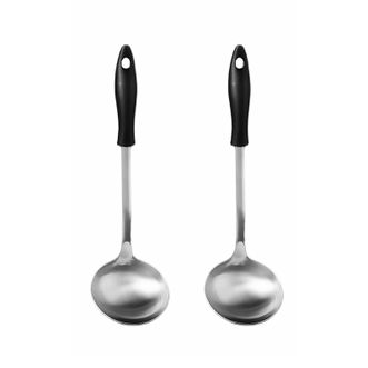 MAXCOOK  汤勺 304不锈钢 抛光拉丝 防烫手柄 加厚勺子长柄炒菜勺粥勺 MCCU6142