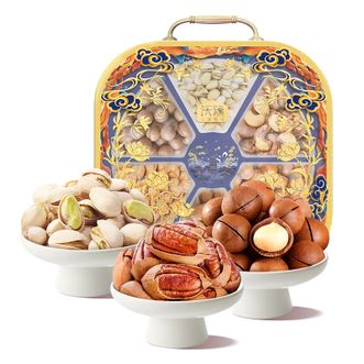 沃隆  合家团圆坚果礼盒1.45kg 中秋节礼品高端干果零食大礼包罐装礼品送礼佳品团购 中秋限定