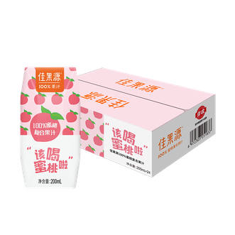 佳果源  100%蜜桃复合果汁200ml*24