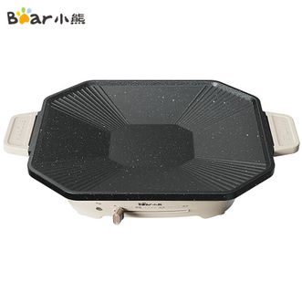 小熊/Bear  八角电烤盘家用无烟电烤炉多功能烤涮电火锅烤肉锅